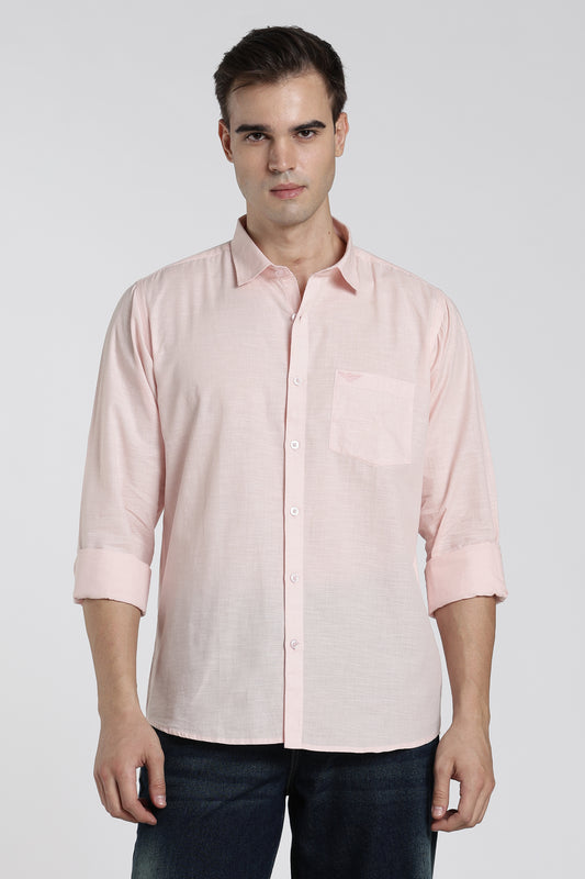 Blush Pink Oxford Casual Shirt