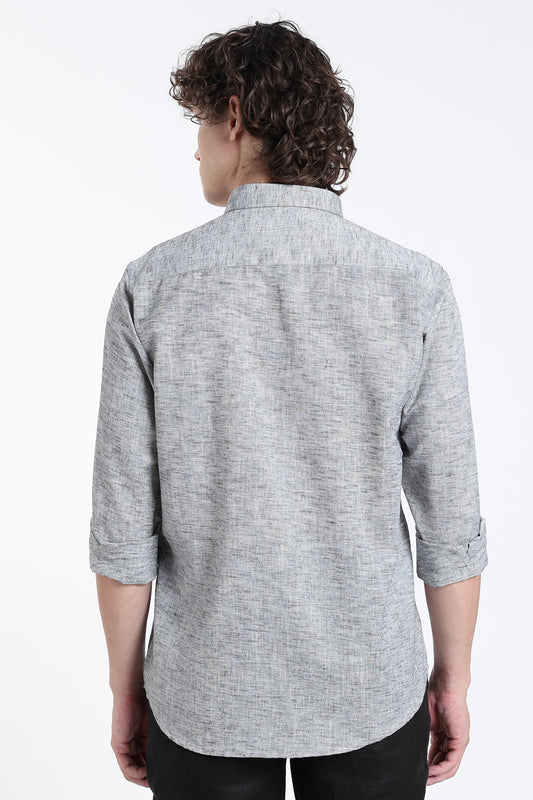 Grey Horizon Linen Shirt