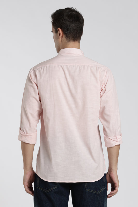 Blush Pink Oxford Casual Shirt