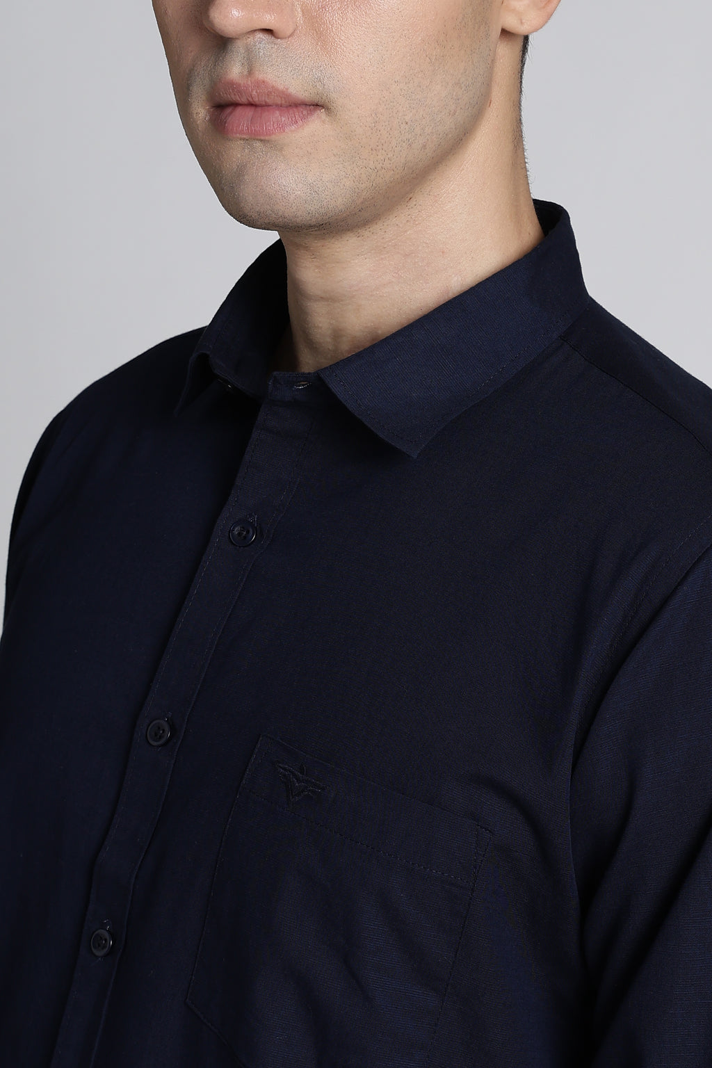 Midnight Navy Solid Casual Shirt