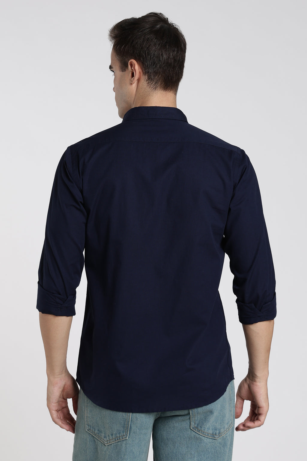Midnight Navy Solid Casual Shirt