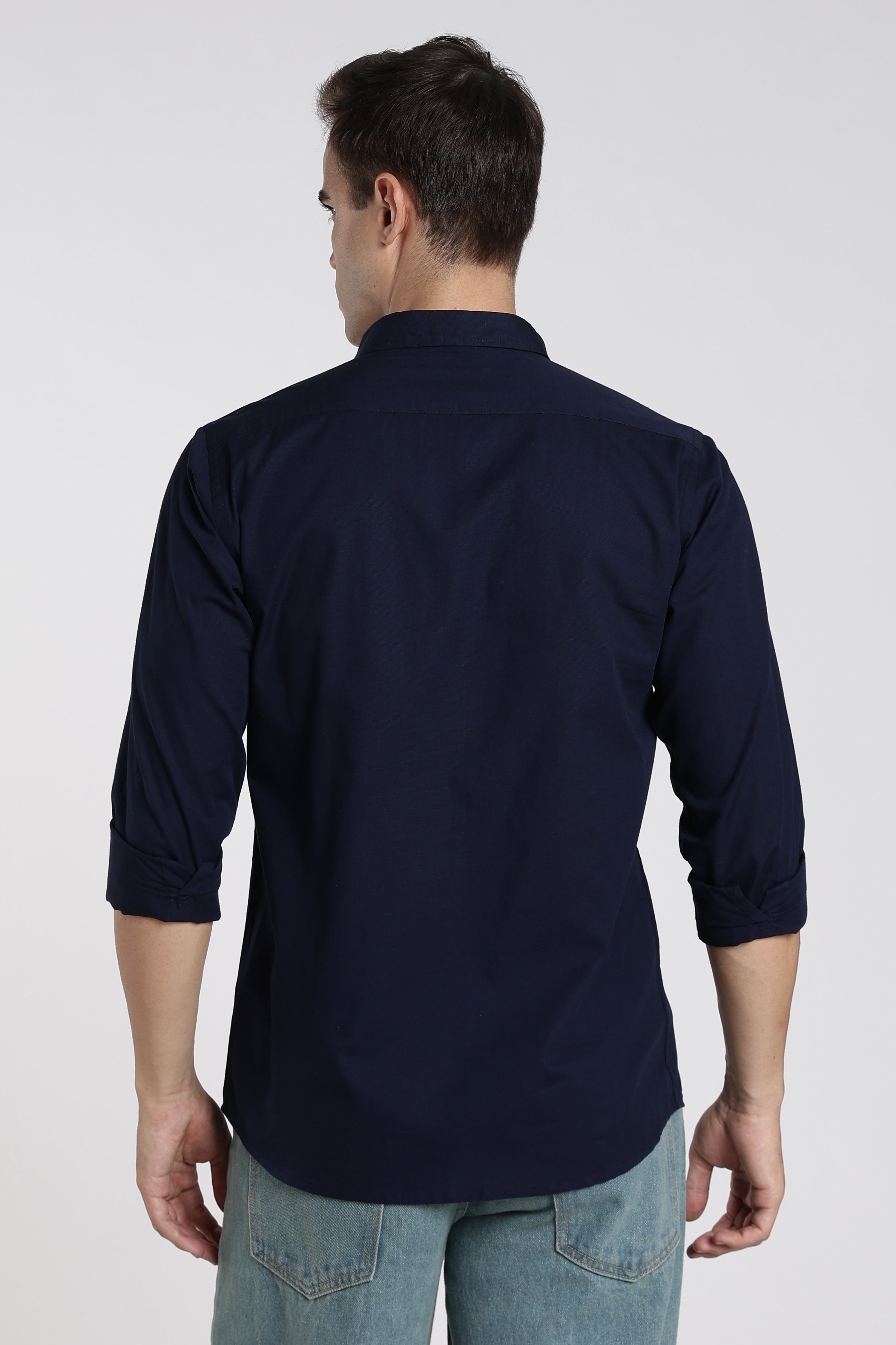 Midnight Navy Solid Casual Shirt