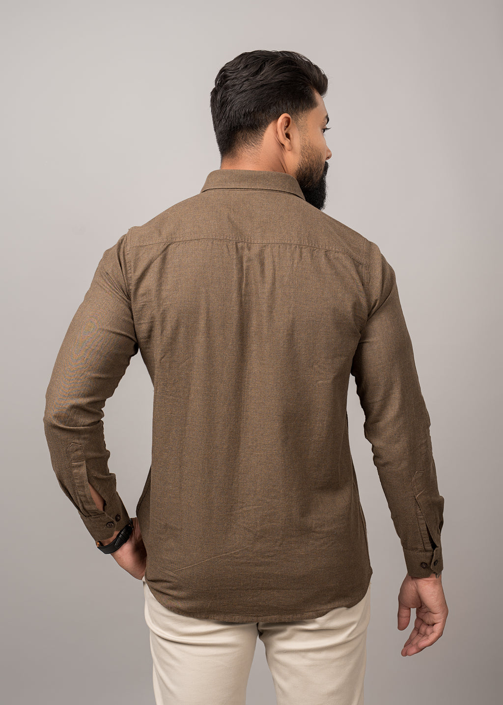 Men’s Coffee Brown Regular Fit Shirt