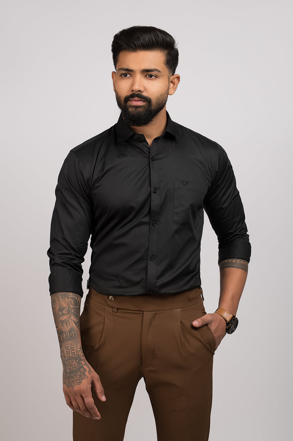 Men's Urban Fit Black Shirt