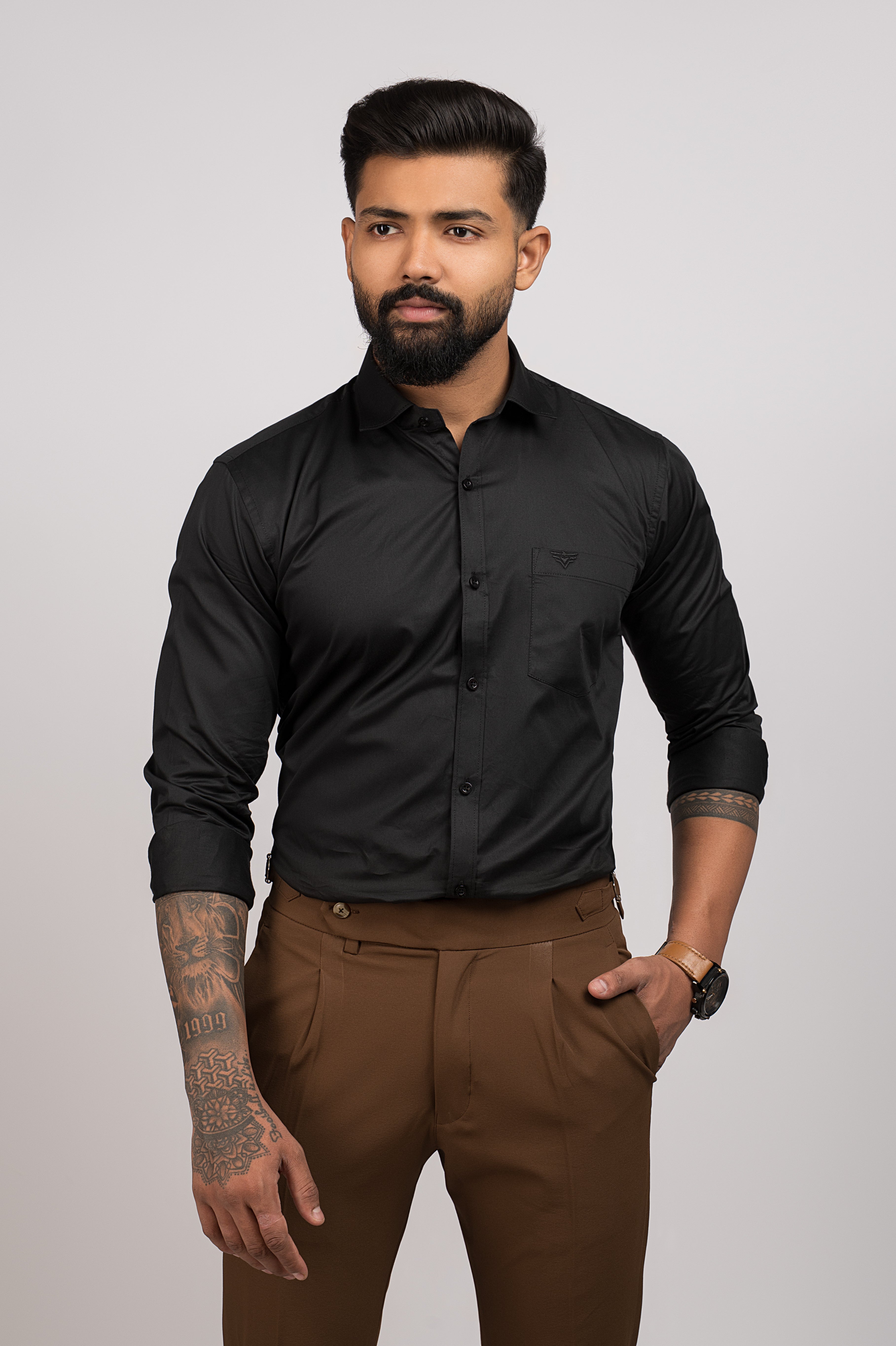 Men's Urban Fit Black Shirt
