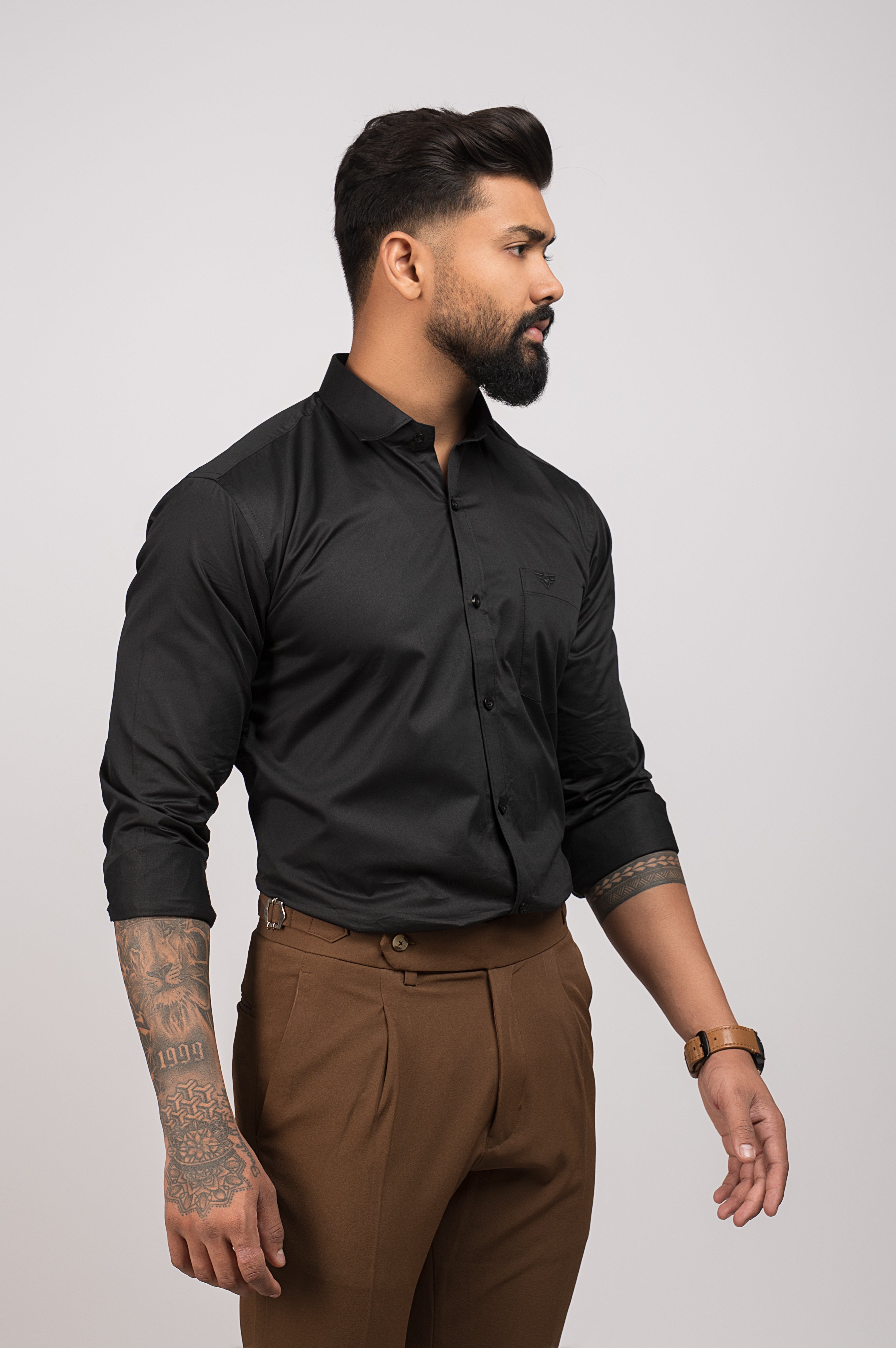 Men's Urban Fit Black Shirt