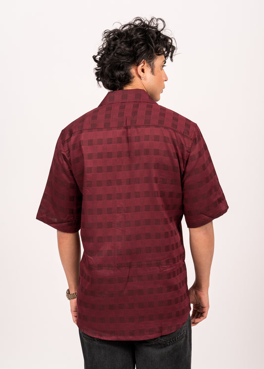Burgundy Dusk Relaxed Shirt