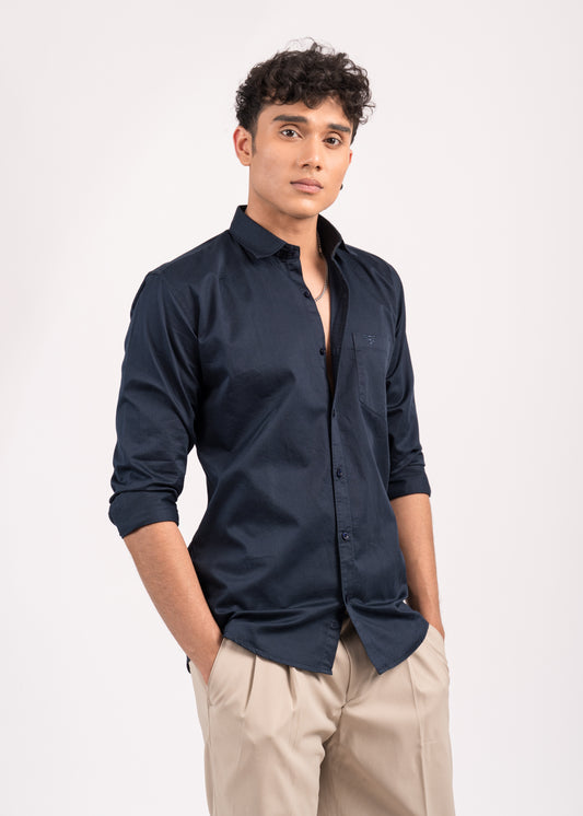 Deep Navy Blue Shirt