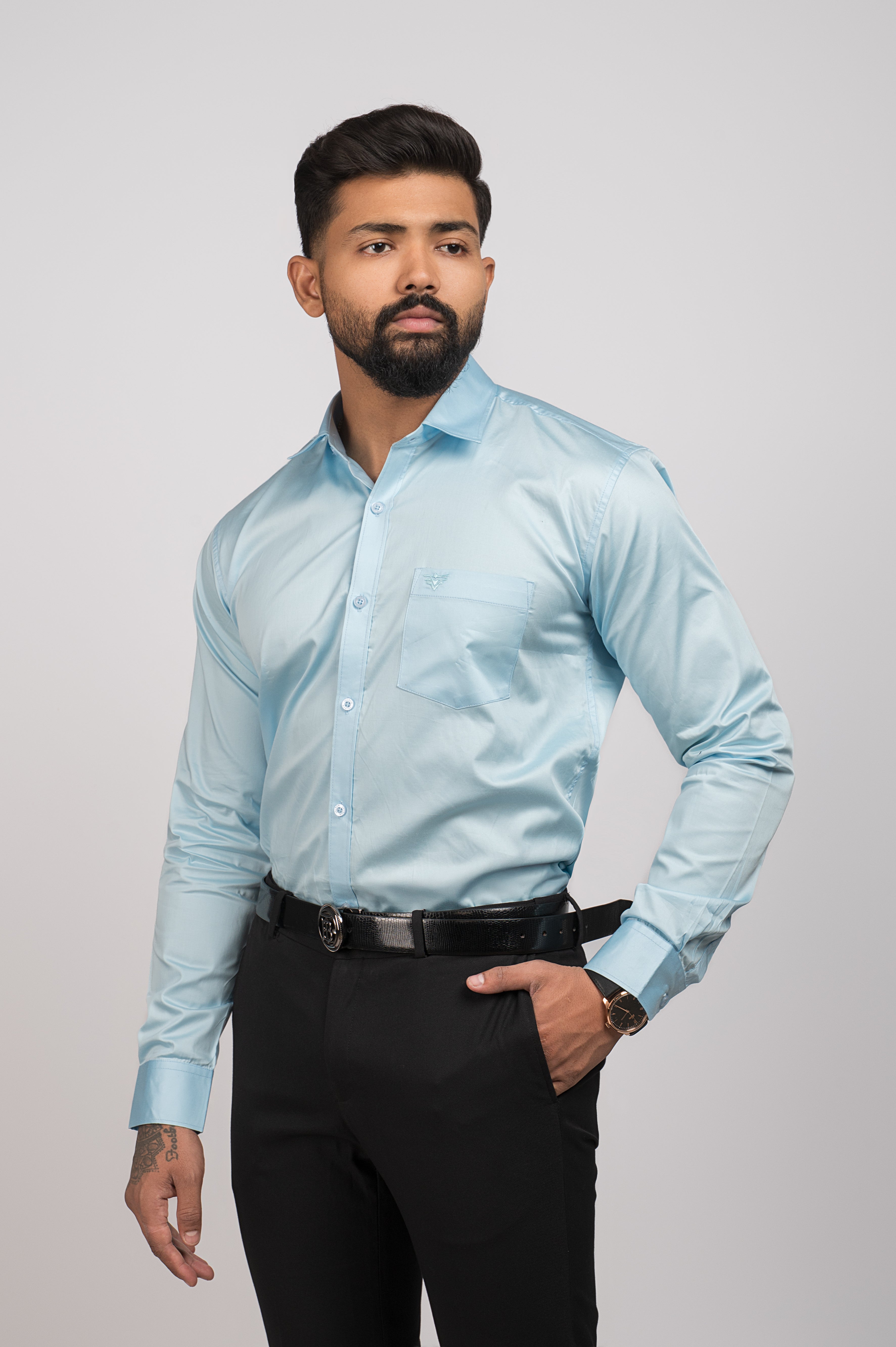 Men's Urban Fit Light Blue Shirt