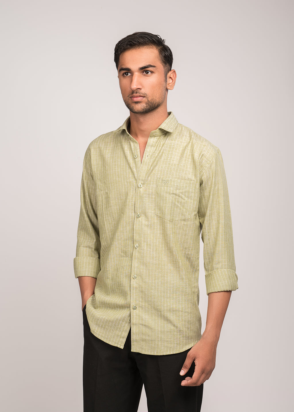 VerveLine Men’s Dual-Tone Pista Striped Shirt
