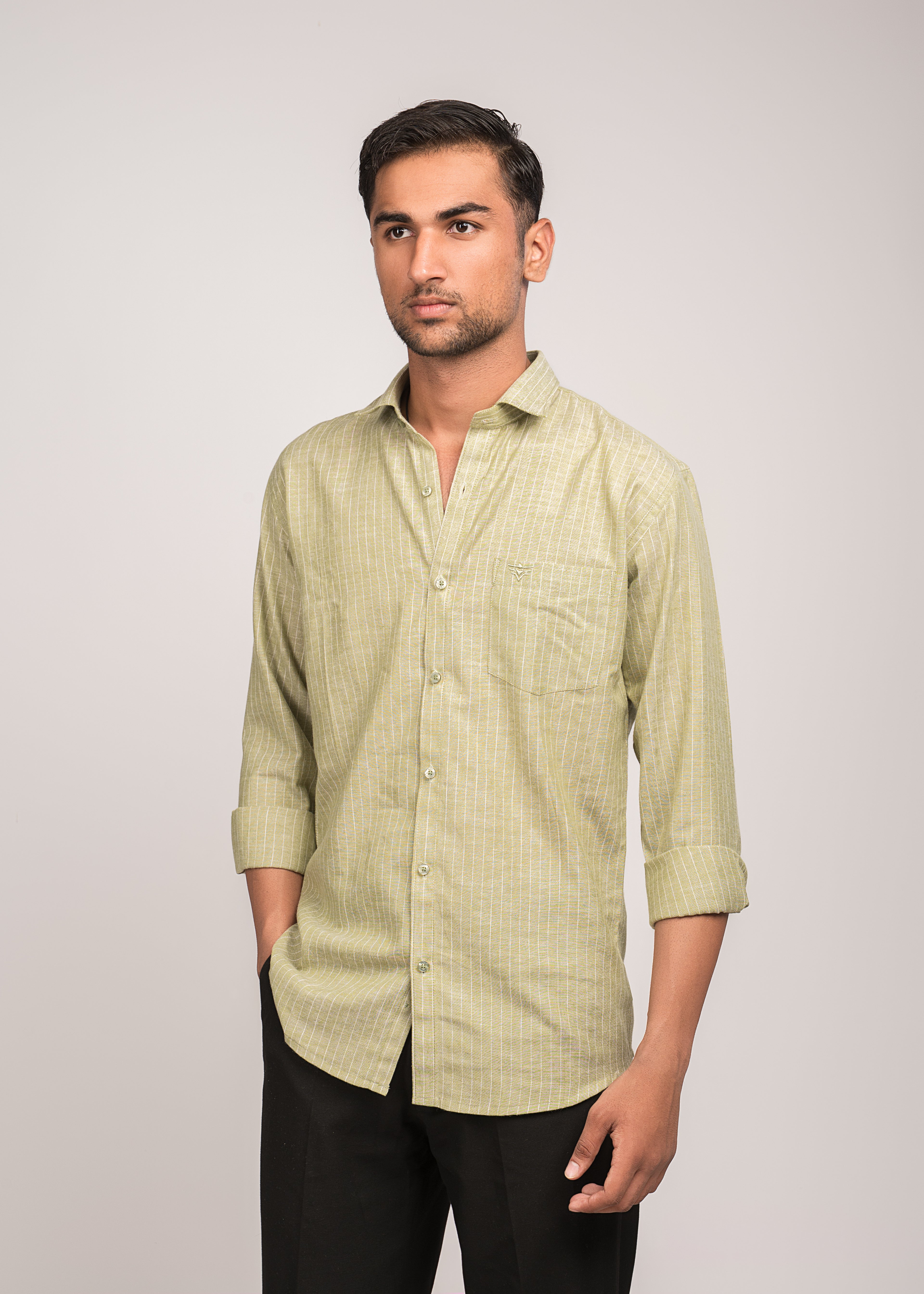 VerveLine Men’s Dual-Tone Pista Striped Shirt