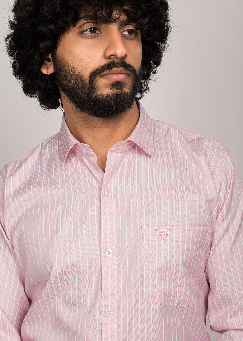 UrbanEdge Men’s Premium Pinstripe Pink Shirt