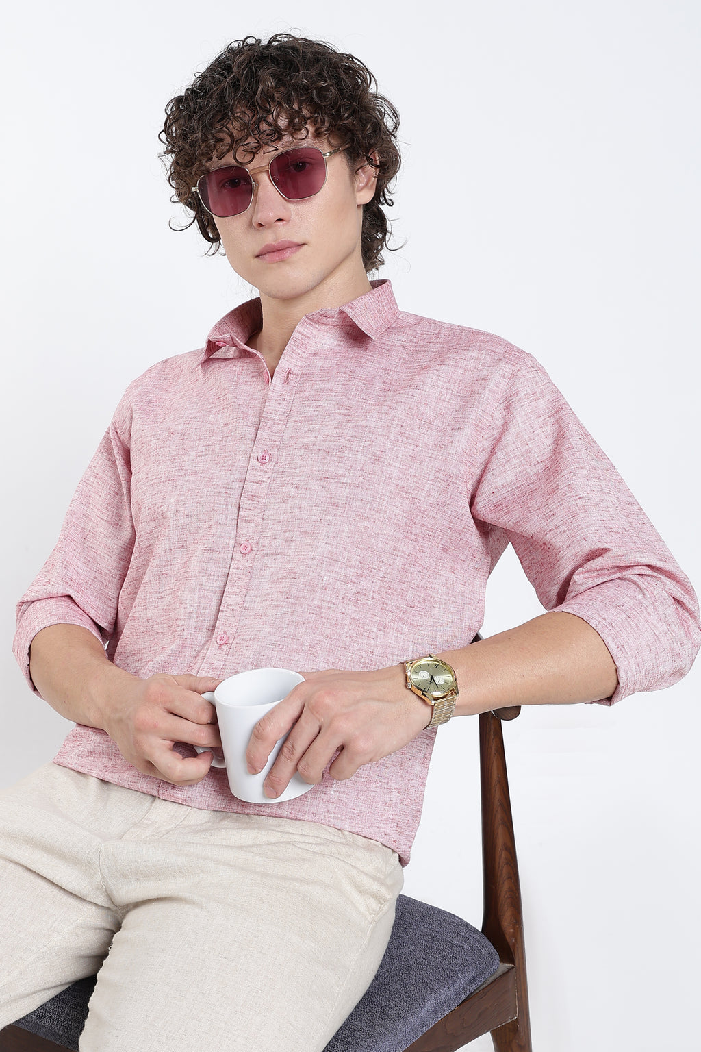 Rose Dust Linen Shirts