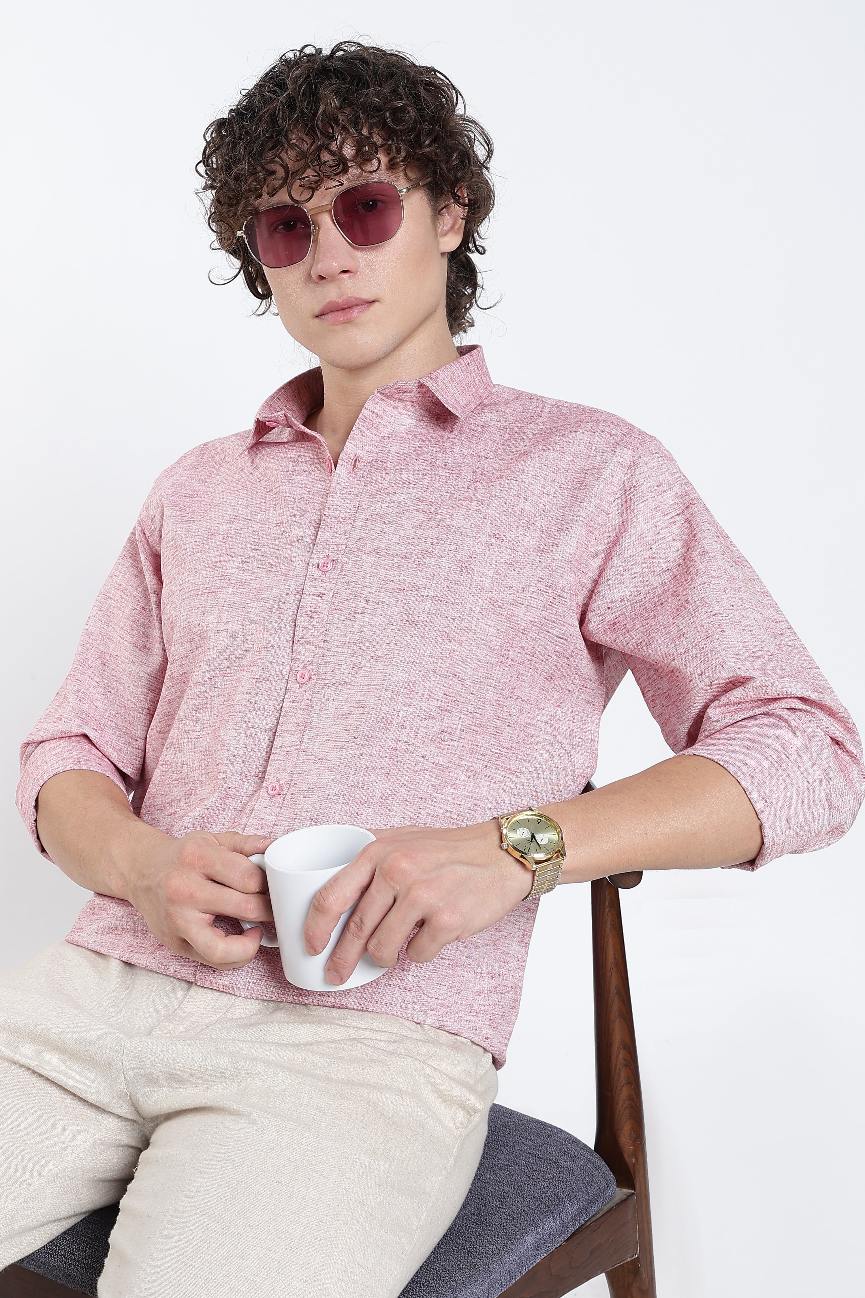 Rose Dust Linen Shirts