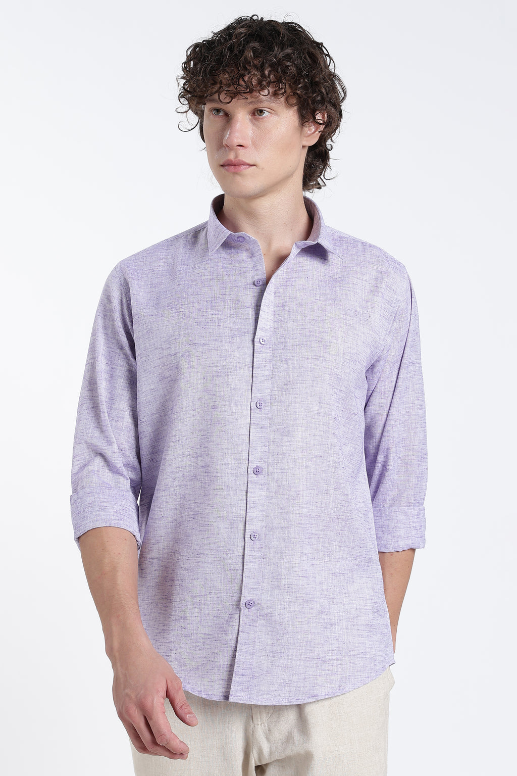Mist Lavender Linen Shirt
