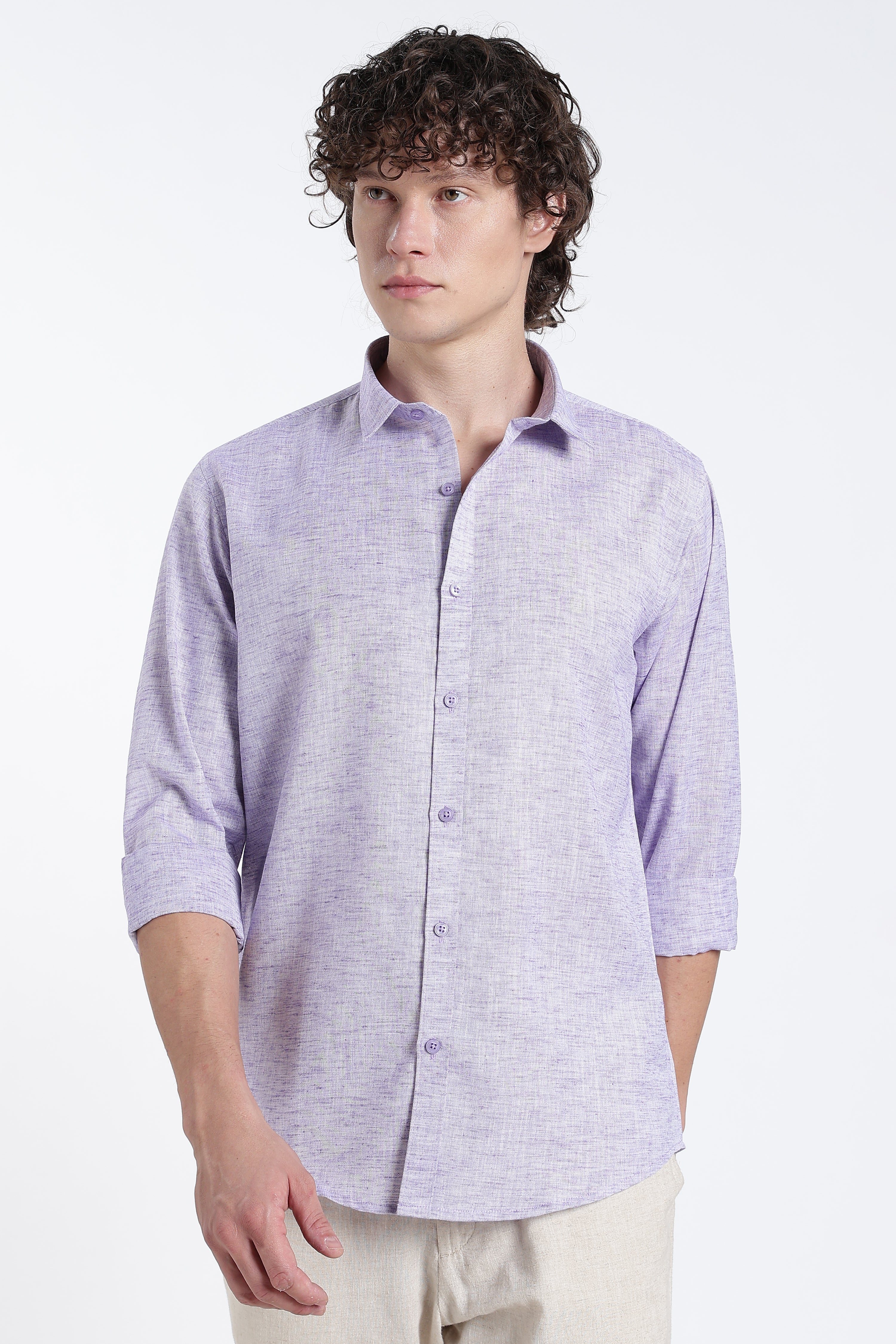 Mist Lavender Linen Shirt