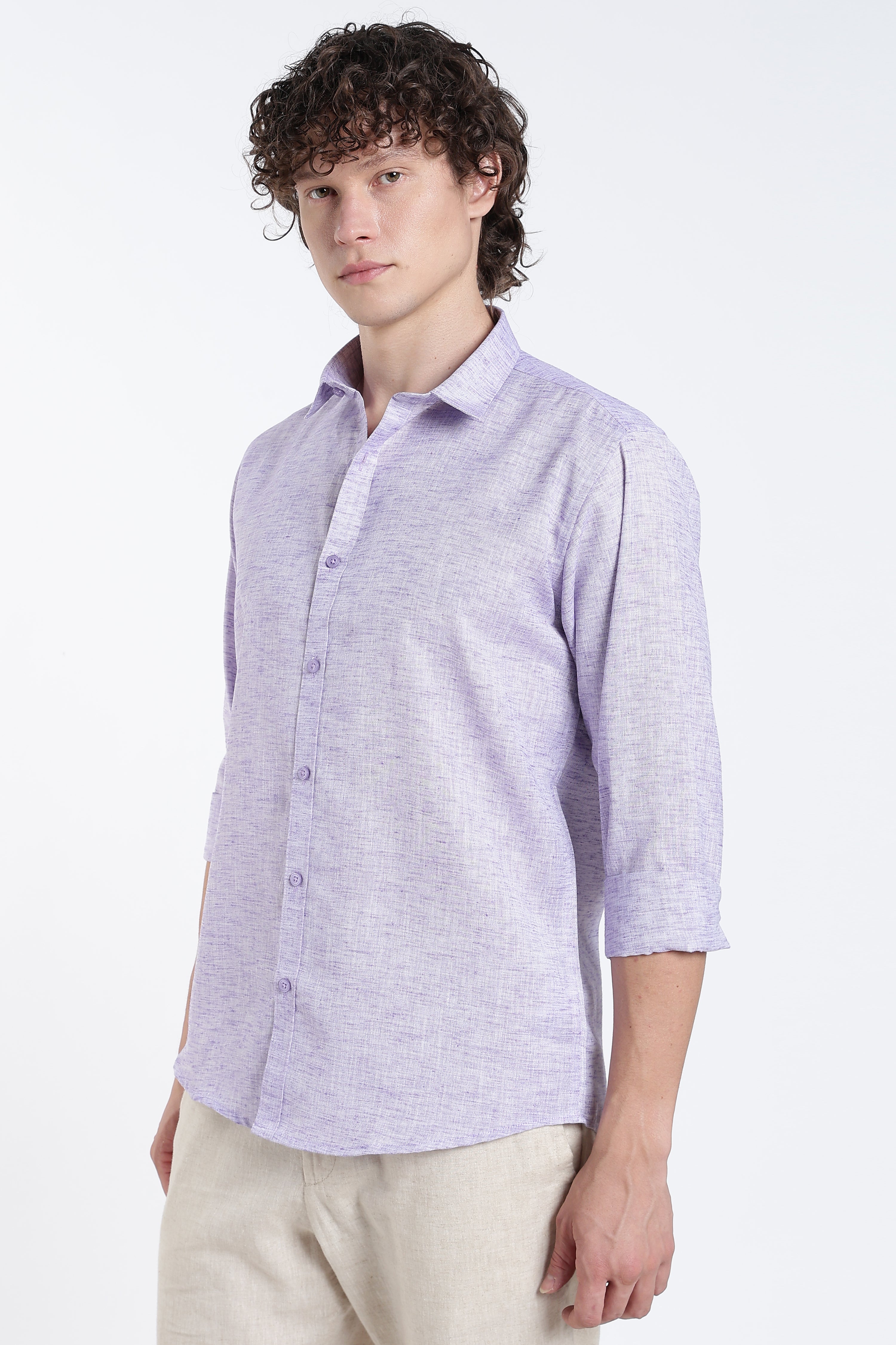 Mist Lavender Linen Shirt
