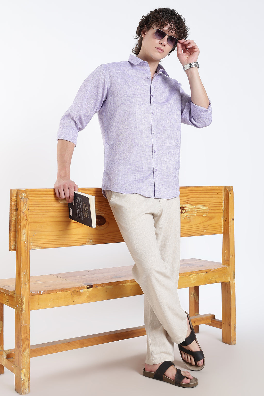 Mist Lavender Linen Shirt