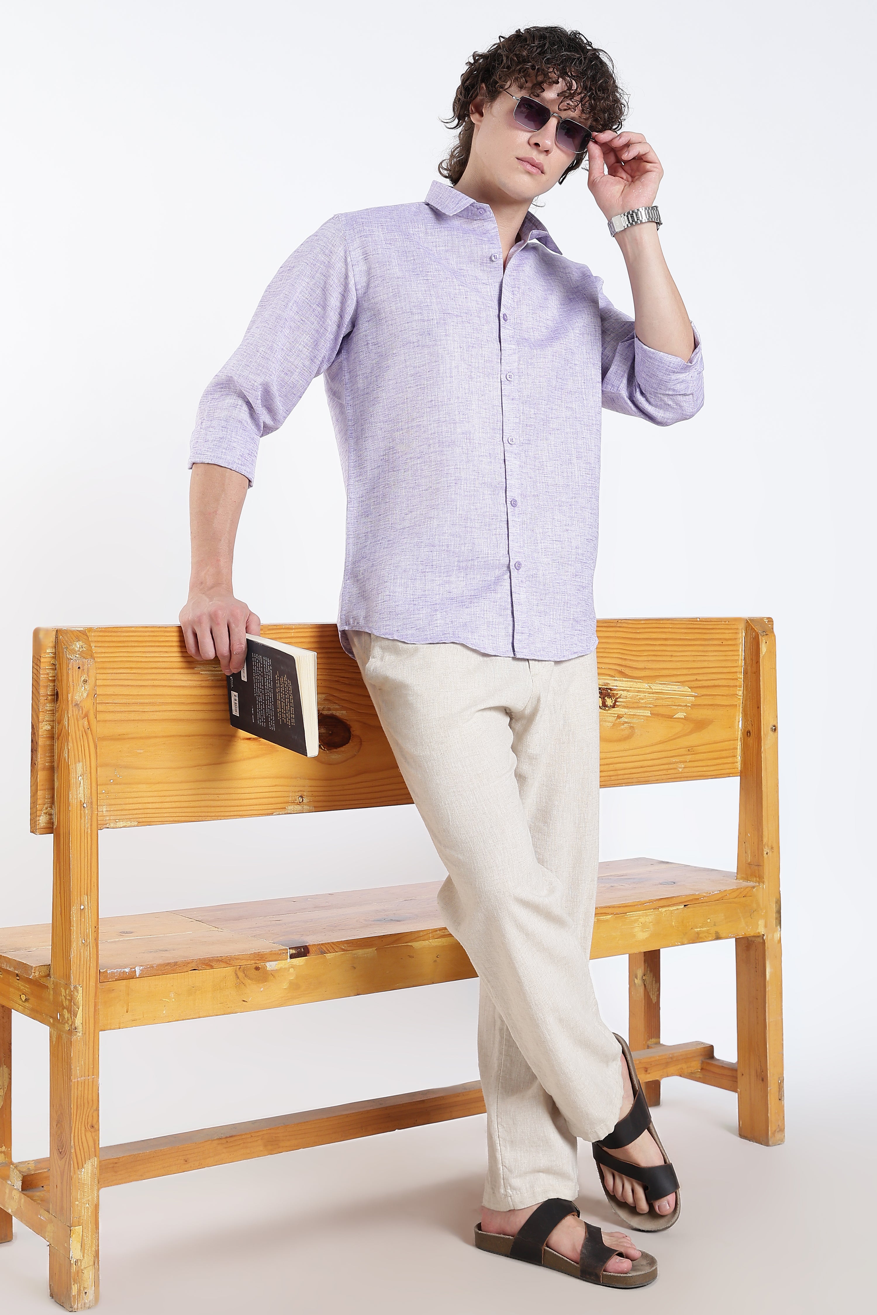 Mist Lavender Linen Shirt