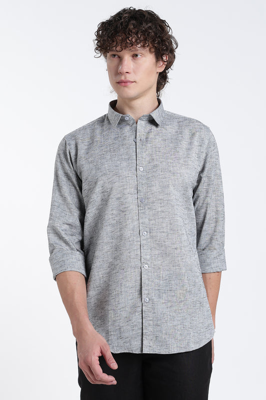 Grey Horizon Linen Shirt