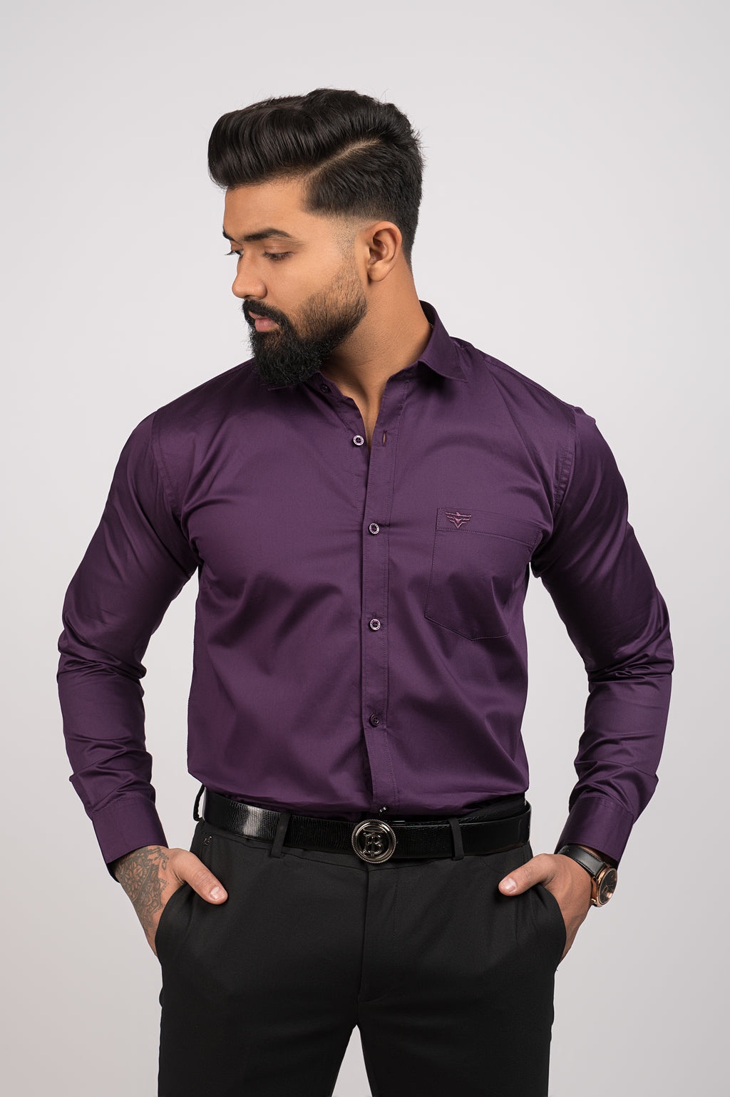 Men's Urban Fit Purple/Wine Shirt