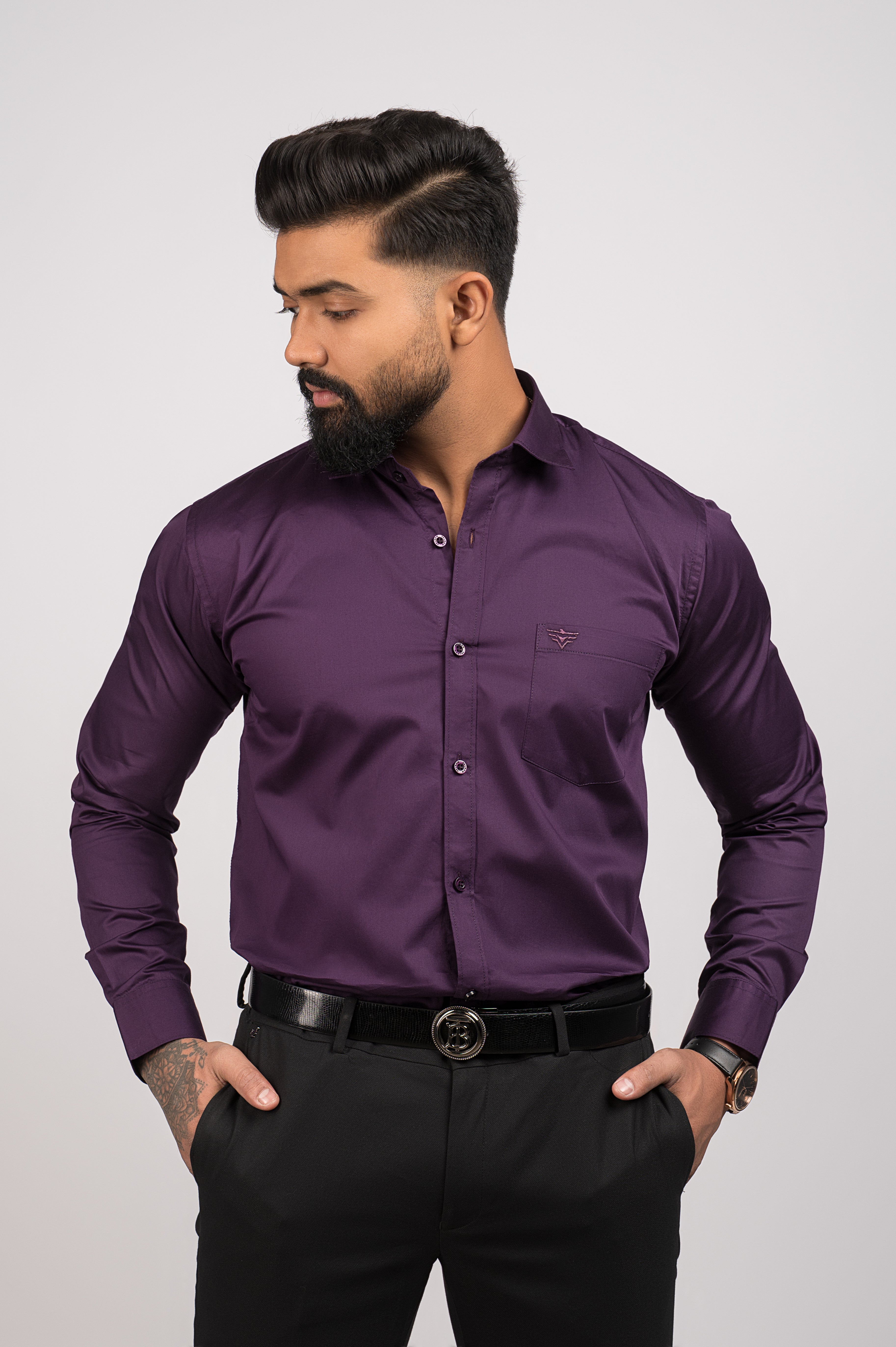 Men's Urban Fit Purple/Wine Shirt