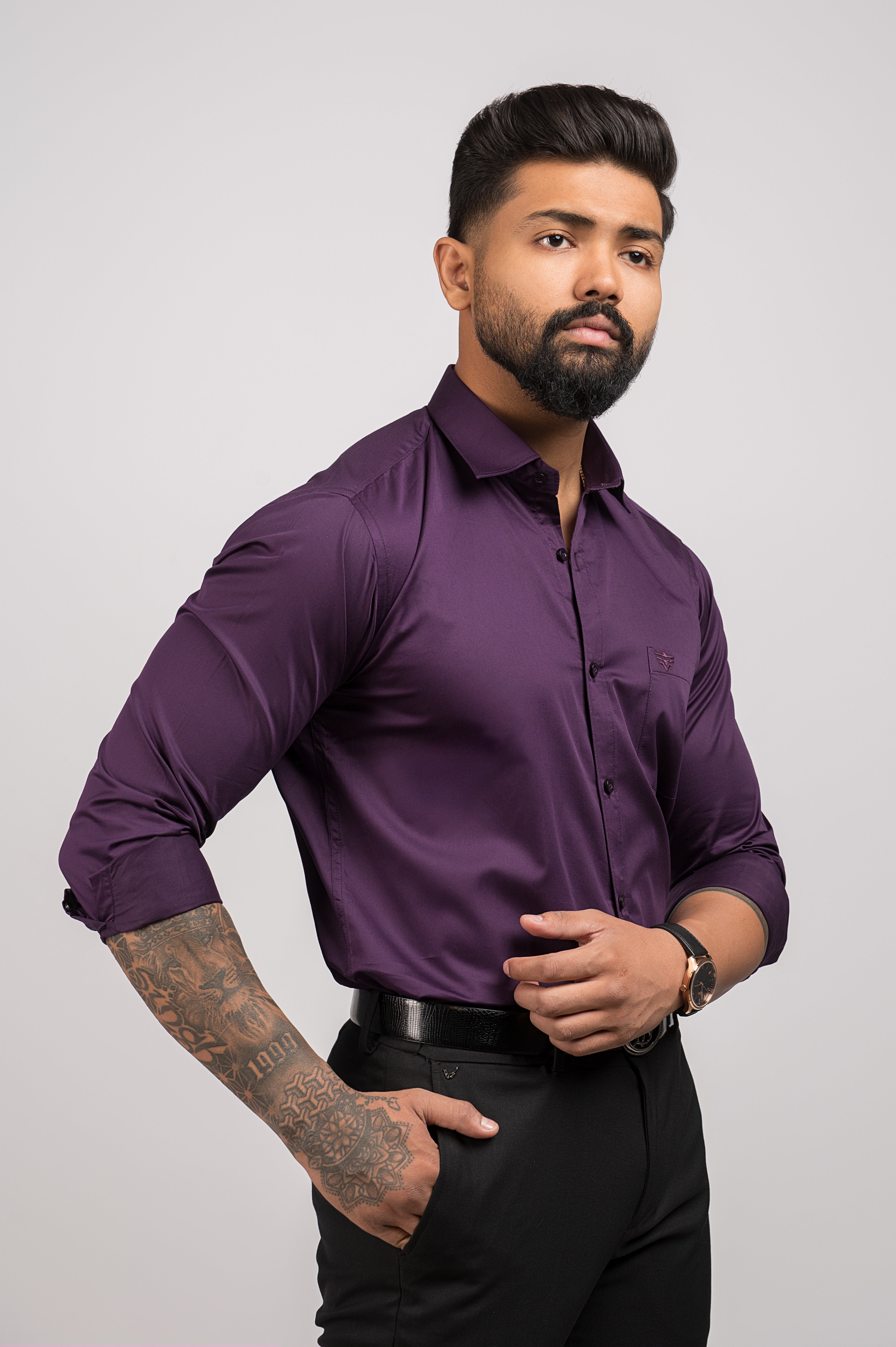 Men's Urban Fit Purple/Wine Shirt