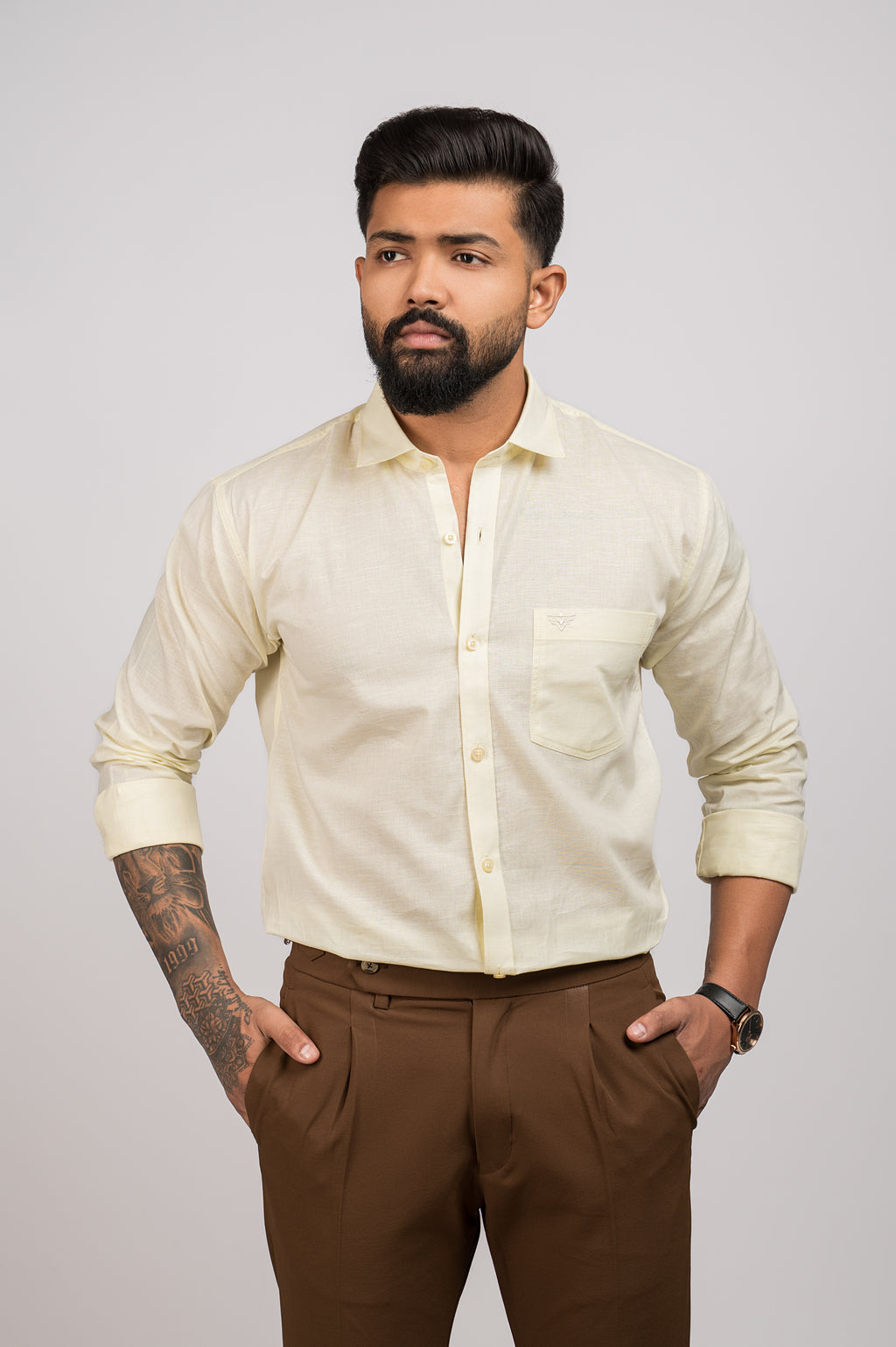 Men's Urban Fit Yellow Shirt