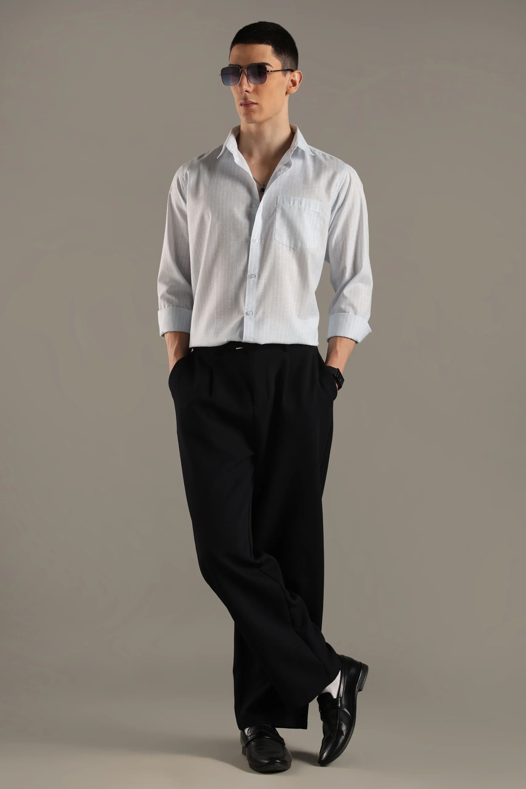 SKY BLUE WHITE LINING - Image 5