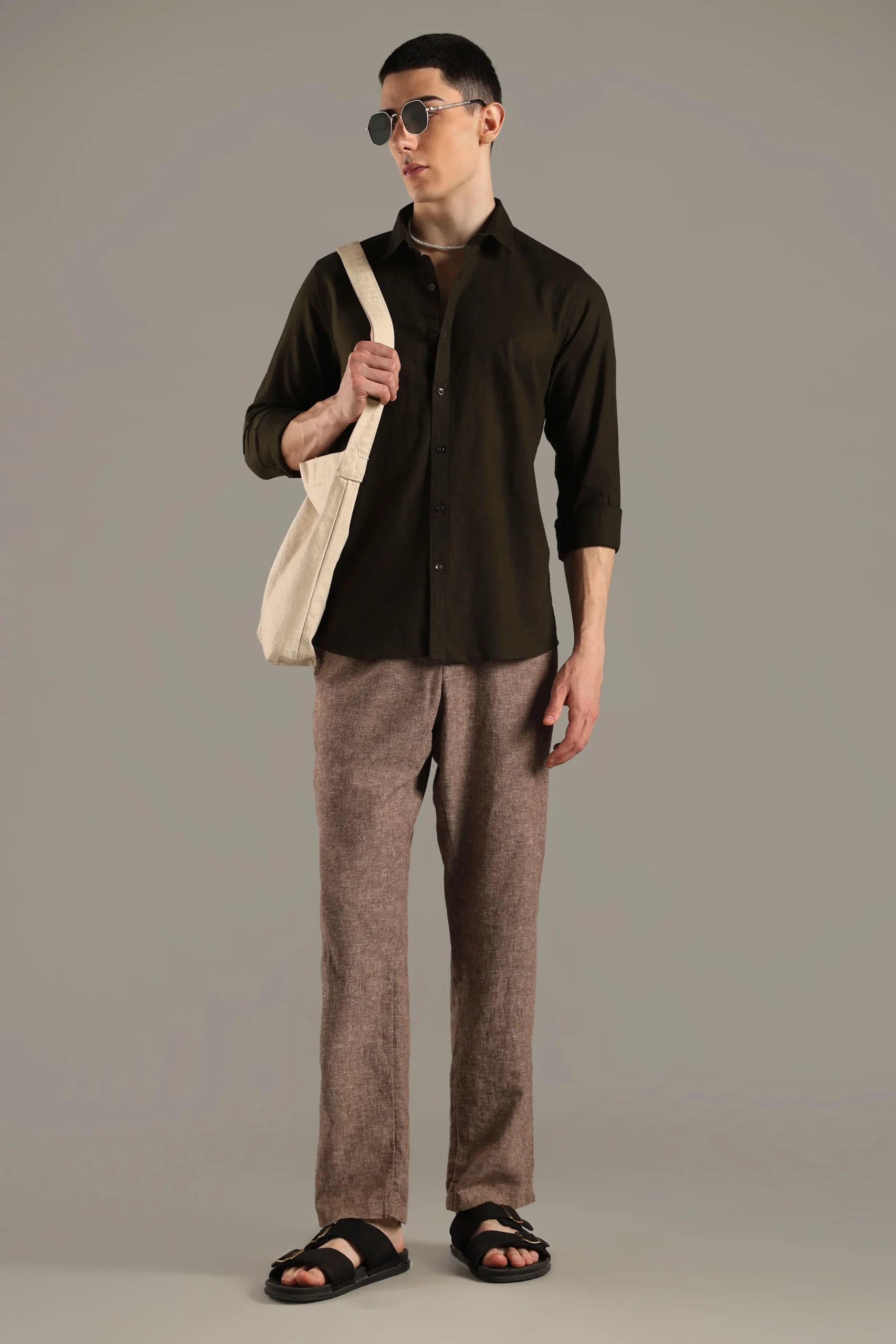LINEN TREND BLACK